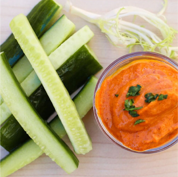 Harissa Mayo dip Cucumber Sticks