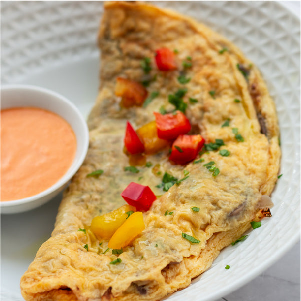 Bell Pepper Omelette with Bell Pepper Sauce