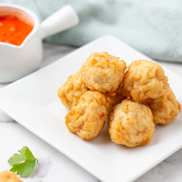 Home Made Chicken Meatballs, Bell Pepper Dip