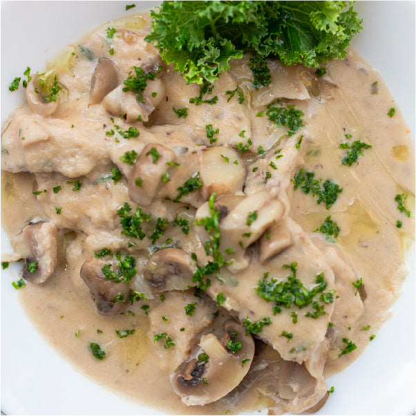 Crockpot Chicken with Sautéed Garlic Spinach