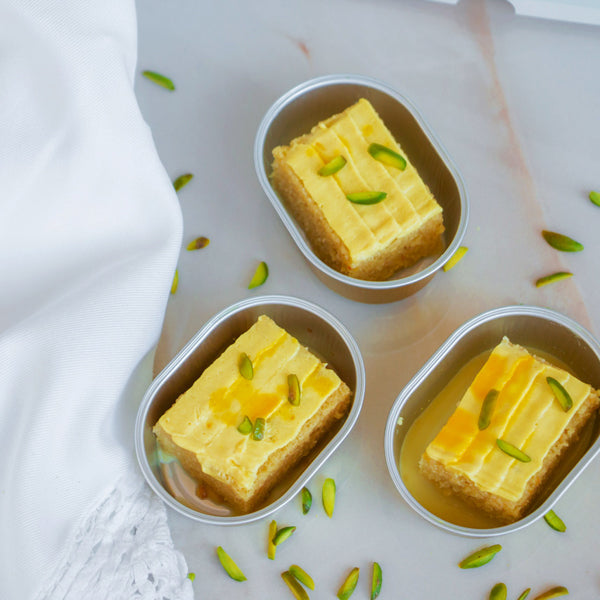 Keto Saffron Almond Milk Cake