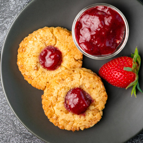 Strawberry Thumbprint Cookies