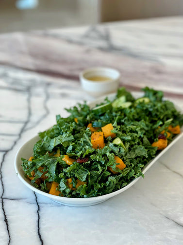 Kale Salad with Honey Mustard Dressing