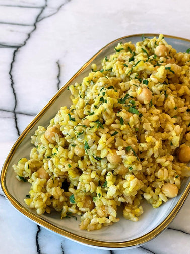 Chickpeas & Brown Rice Pilaf