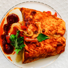 Salmon Harissa, Tunisian Salad