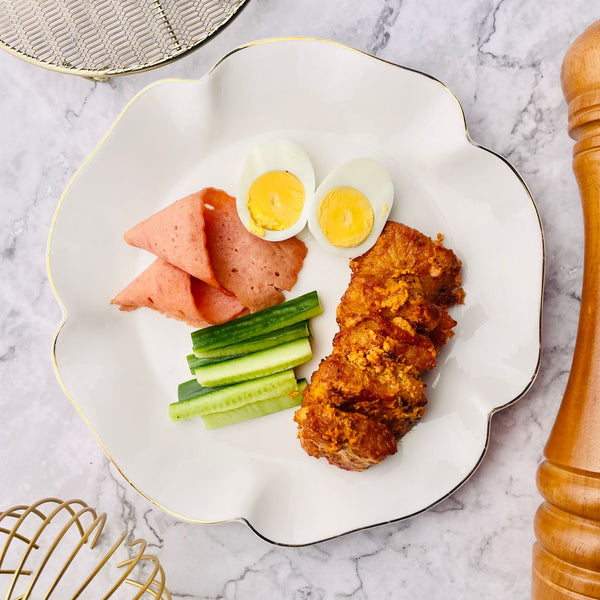 Fish Tikka with Turkey Bacon & Egg-