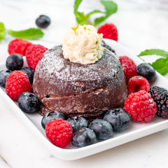 Keto Chocolate fondant with Citrus Mascarpone