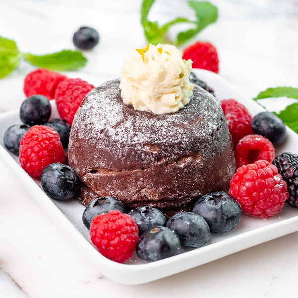 Keto Chocolate fondant with Citrus Mascarpone
