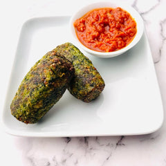 Broccoli Tots, Sundried Tomato Cashew Pesto