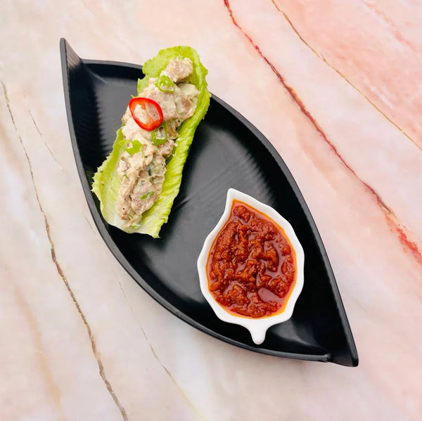 Tuna Lettuce Taco, Sundried Tomato Pesto