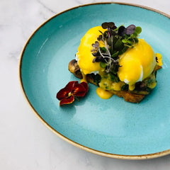 Gluten free Cauli Toast, Sous Vide Eggs Benedict, Hollandaise sauce