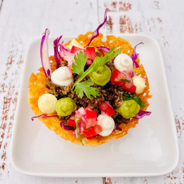 Minced Beef in Cheese Basket
