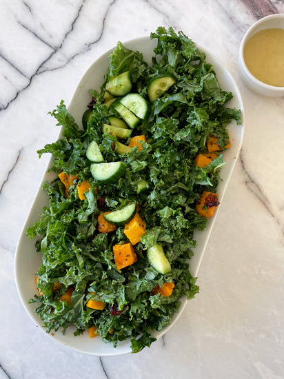 Kale Salad with Honey Mustard Dressing