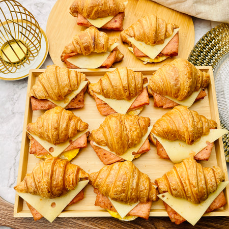 Egg, Cheese & Turkey Butter Croissants (12pcs)