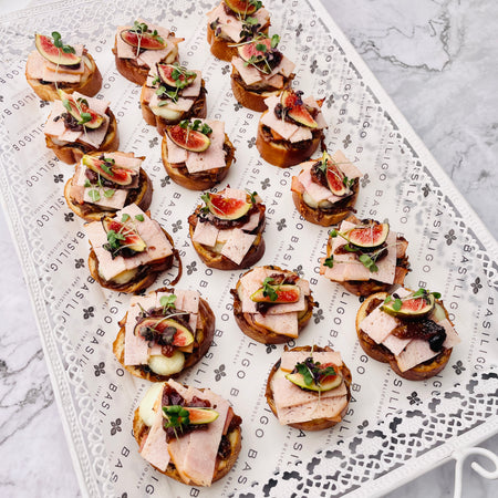 Mini Mozzarella Turkey Fig Crostini (18pcs)