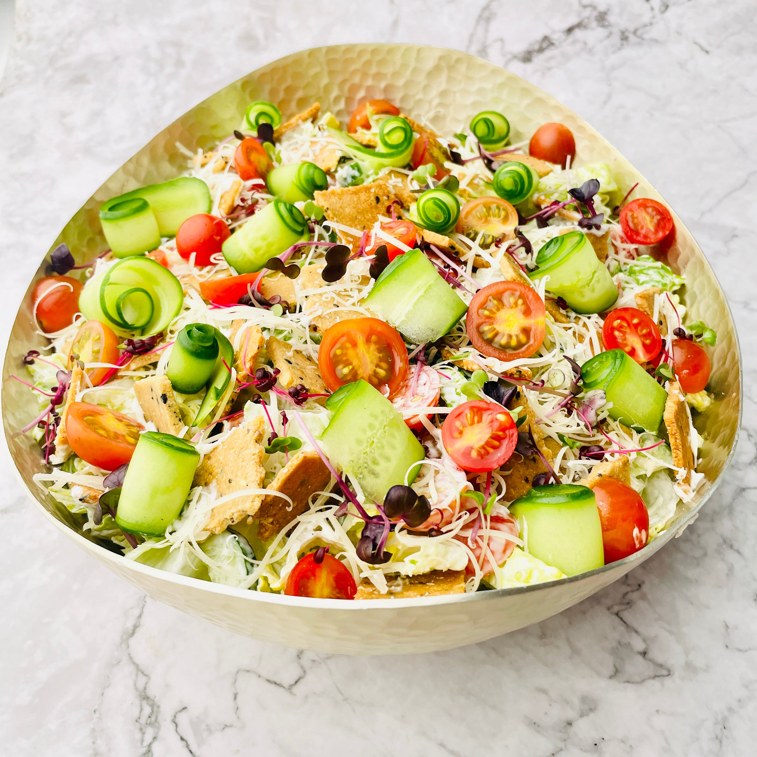 Veg Caesar Salad - Med Bowl – Basiligo