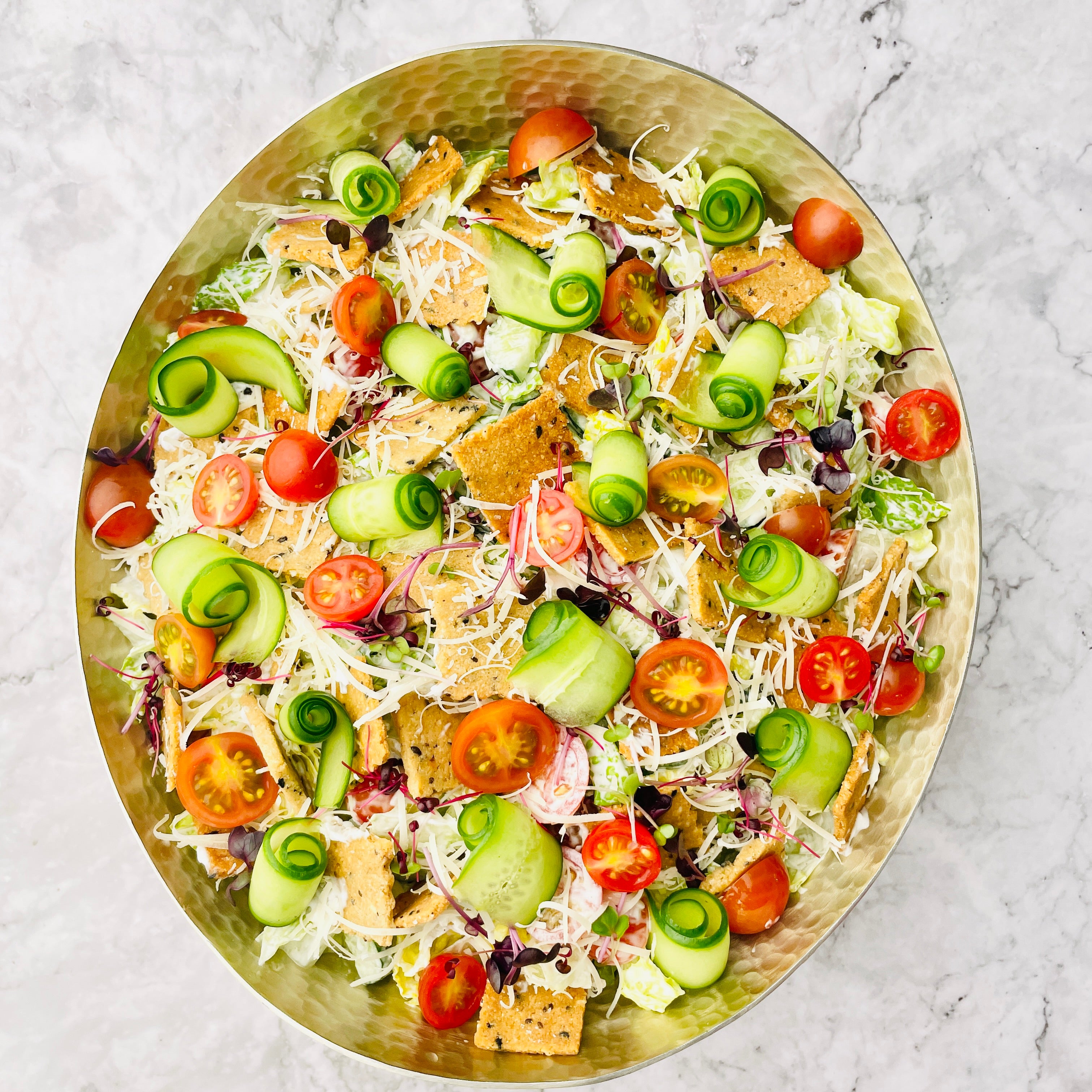 Veg Caesar Salad - Med Bowl – Basiligo