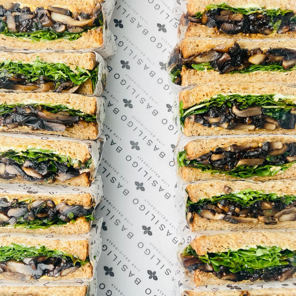 Vegan Portobello Mushroom BBQ Sandwich – 12pieces – Basiligo